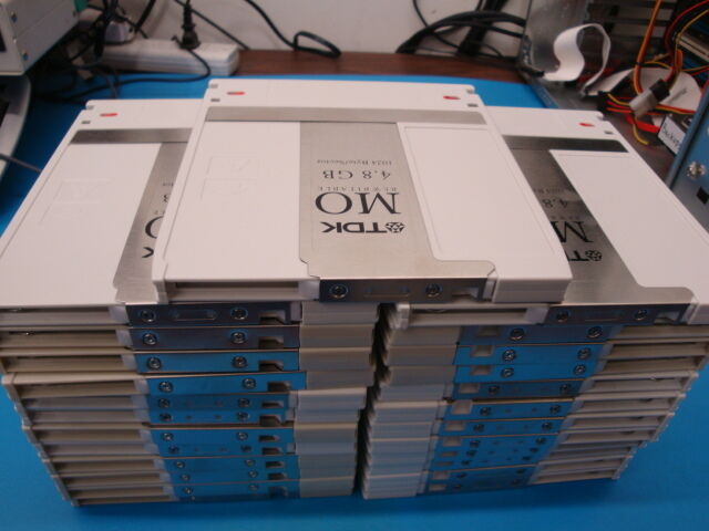 Qty 5 Pieces USED TDK MO-R4800 4.8Gb Rewritable Media  EDM-4800B EDM-4800C TDK MO-R4800