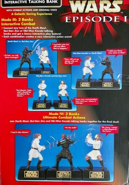 Star Wars Interactive Banks -Set of 3- Obi-Wan Kenobi, Darth Maul, Qui-Gon Jinn  Star Wars - фотография #3