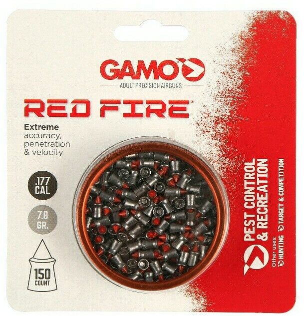 Gamo .177 Cal 7.8gr. 150ct RED FIRE Extreme Accuracy Penetration Pellets Ammo Gamo 632270154-001