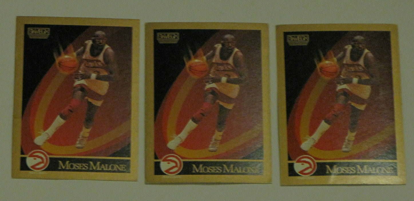Lot Of 3 1990-91 SkyBox Moses Malone Basketball Card # 6  Без бренда - фотография #12