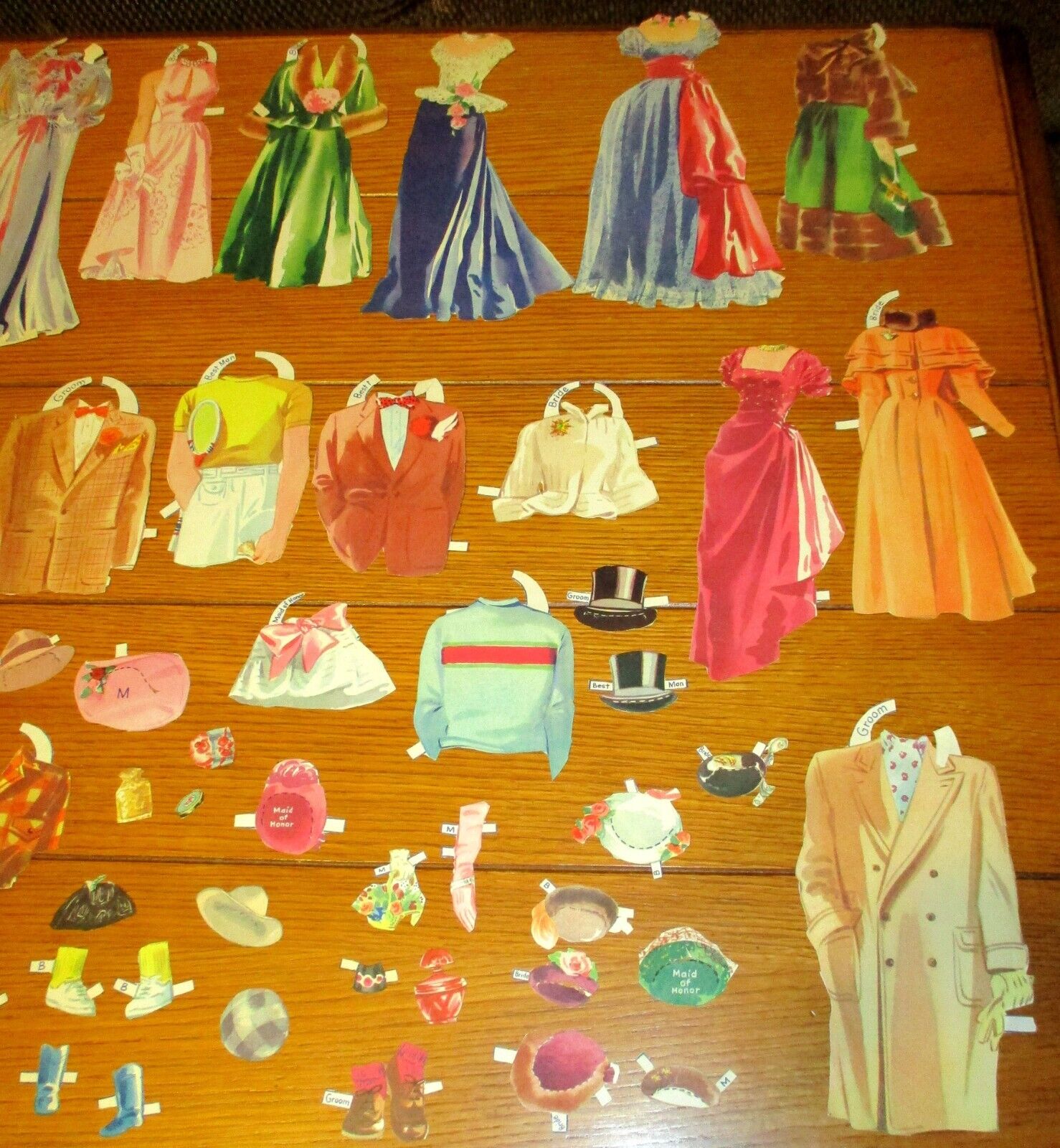Vintage Paper Wedding Doll and Outfit Lot (30) W/6 Dolls & 24 Outfits   #20 Unbranded - фотография #9
