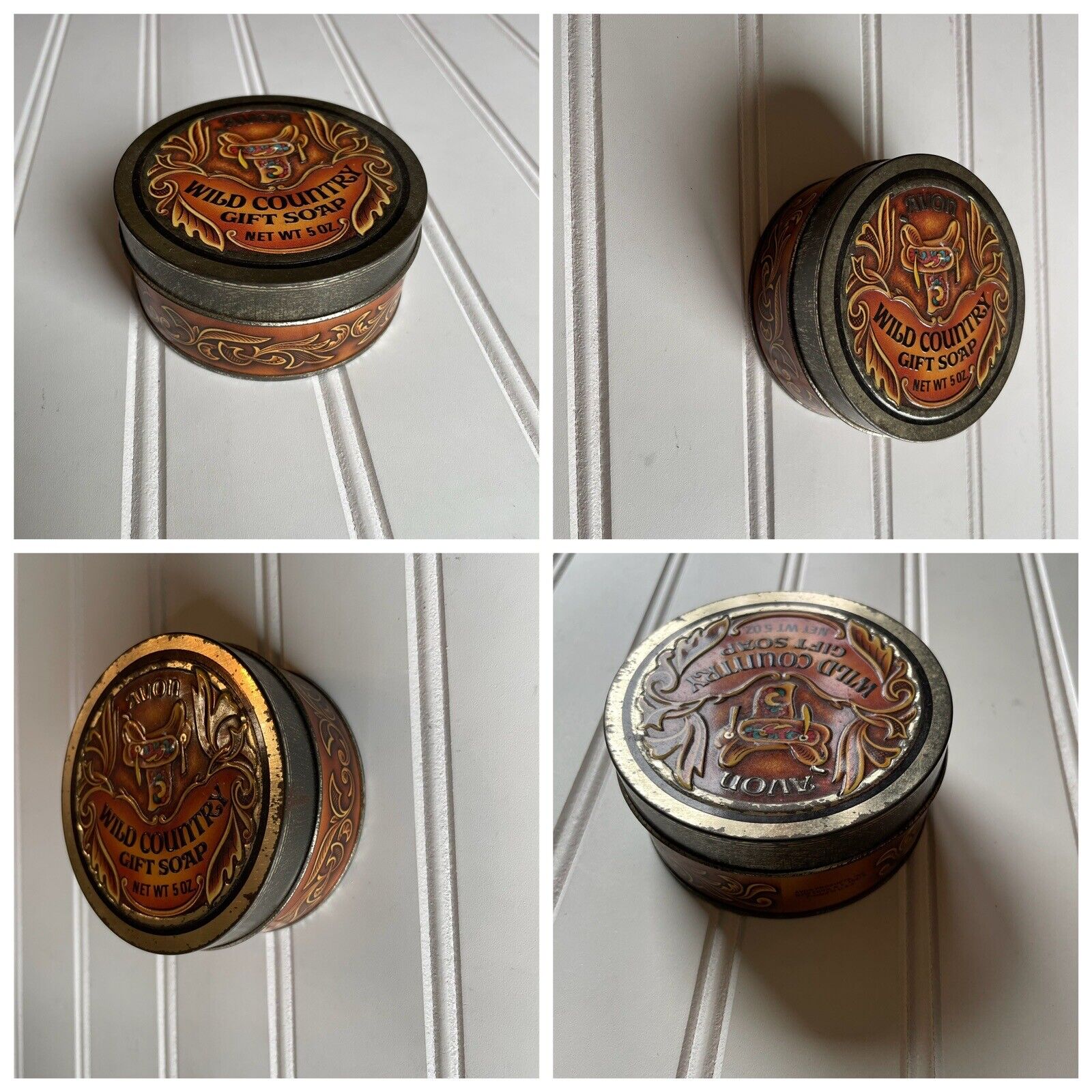 Vintage Avon Wild Country Gift Soap Trinket Tin Box Fragrance Man Cave Decor Без бренда - фотография #22