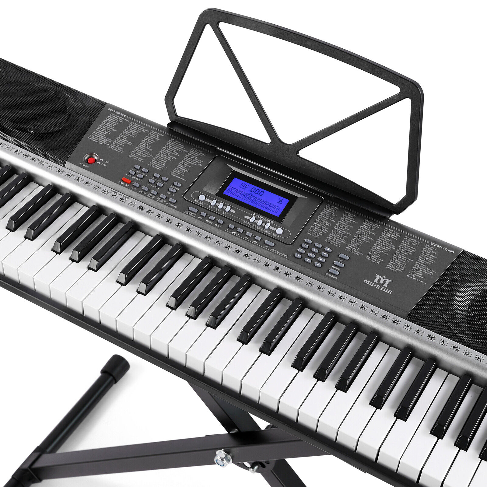 New Portable 61 Key Electronic Keyboards Piano LCD Screen w/Headphone,Microphone Mustar S6010300 - фотография #14