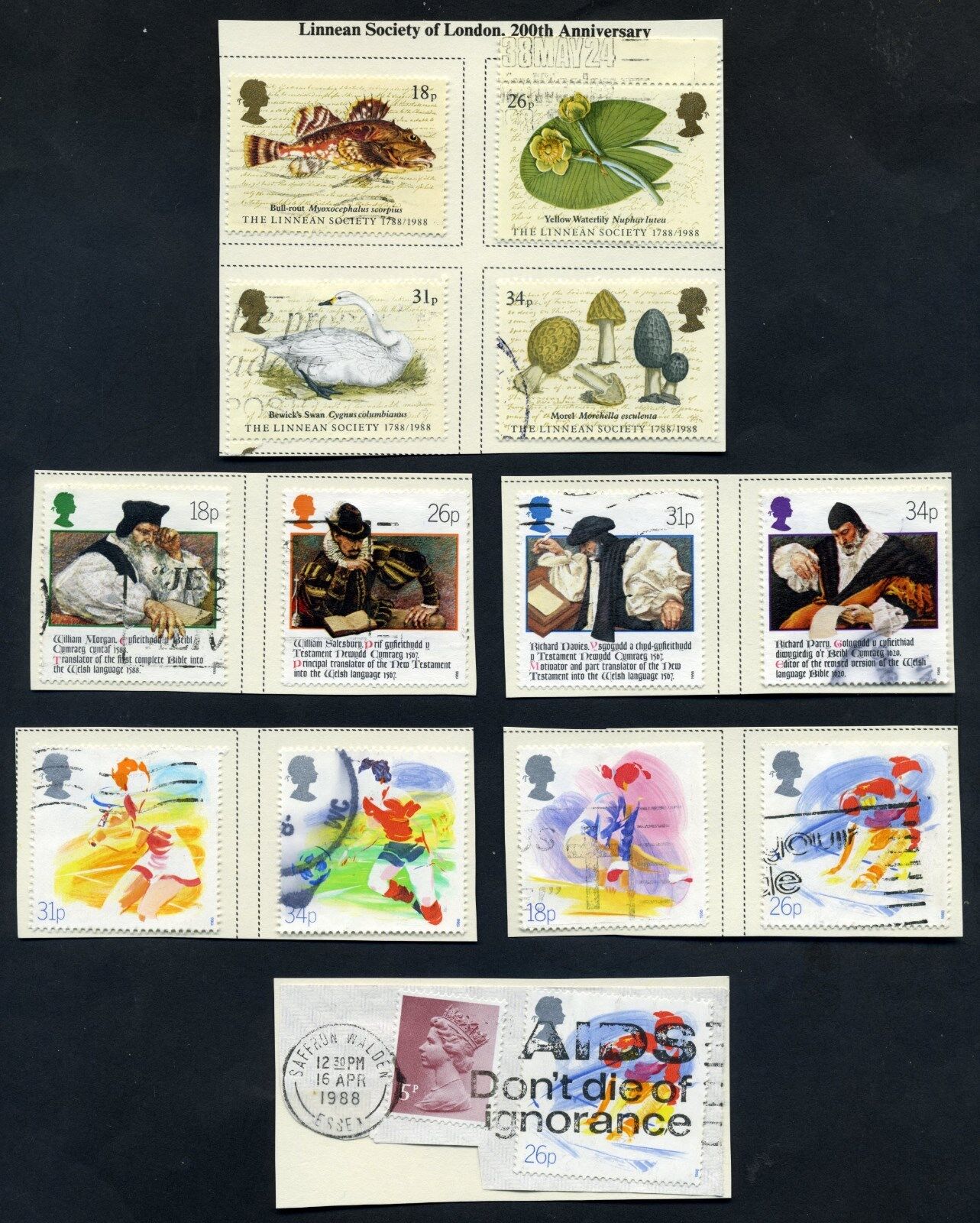 Lot of 49 stamps, UK, 1988 Scott 1201-1238 Nine Complete Sets Без бренда - фотография #2