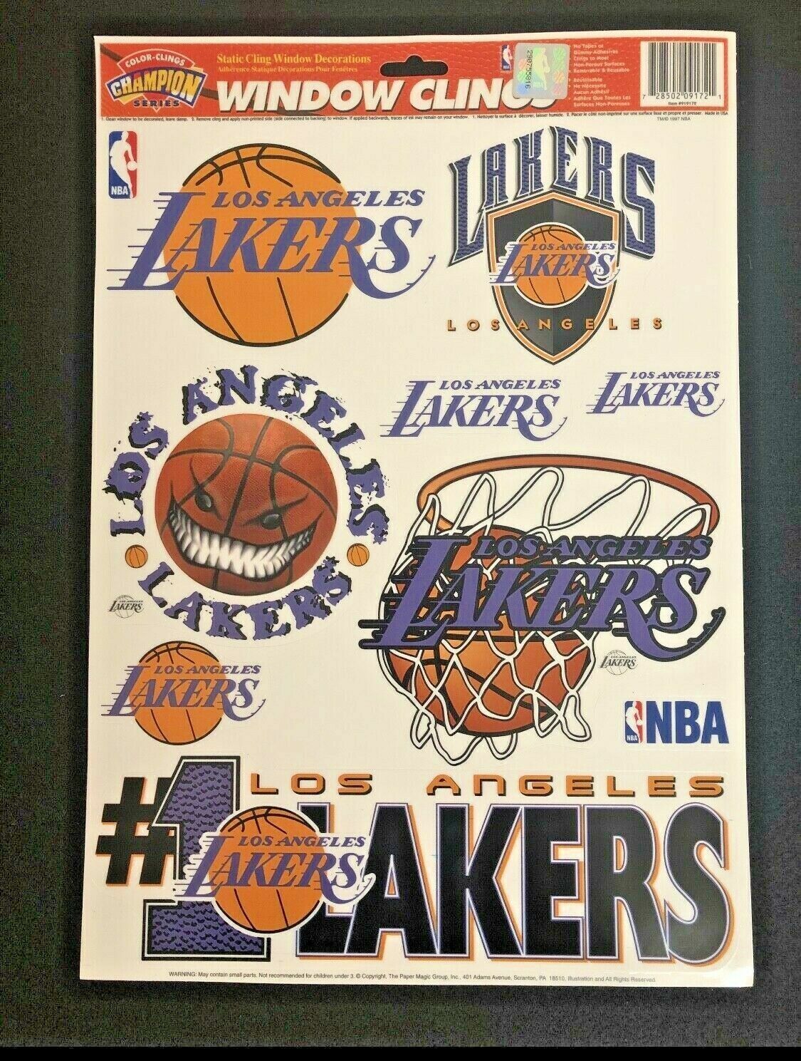 LA Lakers Window Clings *Official NBA Licensed Product Lot of 12 Без бренда