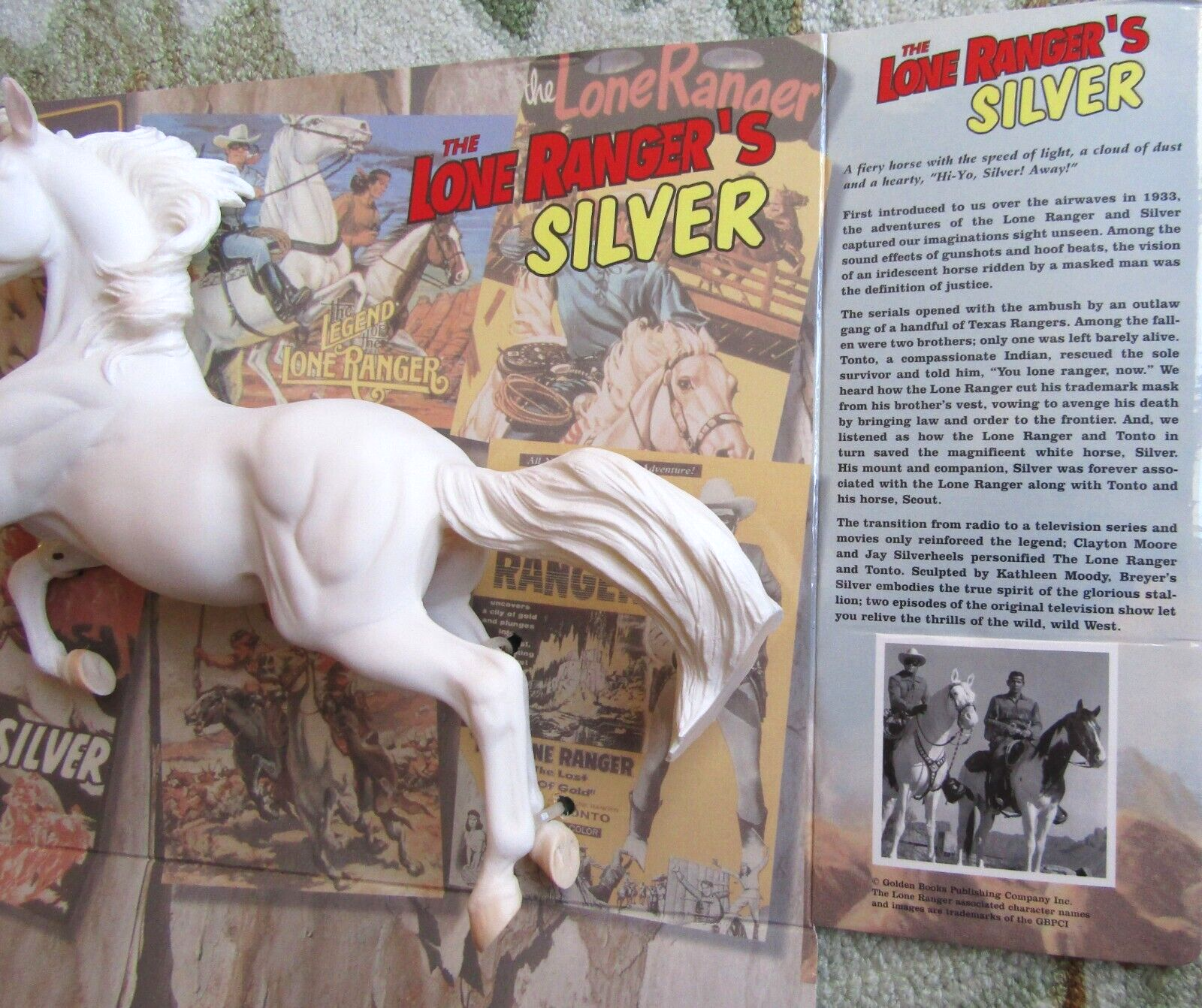 SILVER ~   Lone Ranger's  Famous White Stallion  --  NO VHS Tape  --  Horse only Breyer - фотография #8