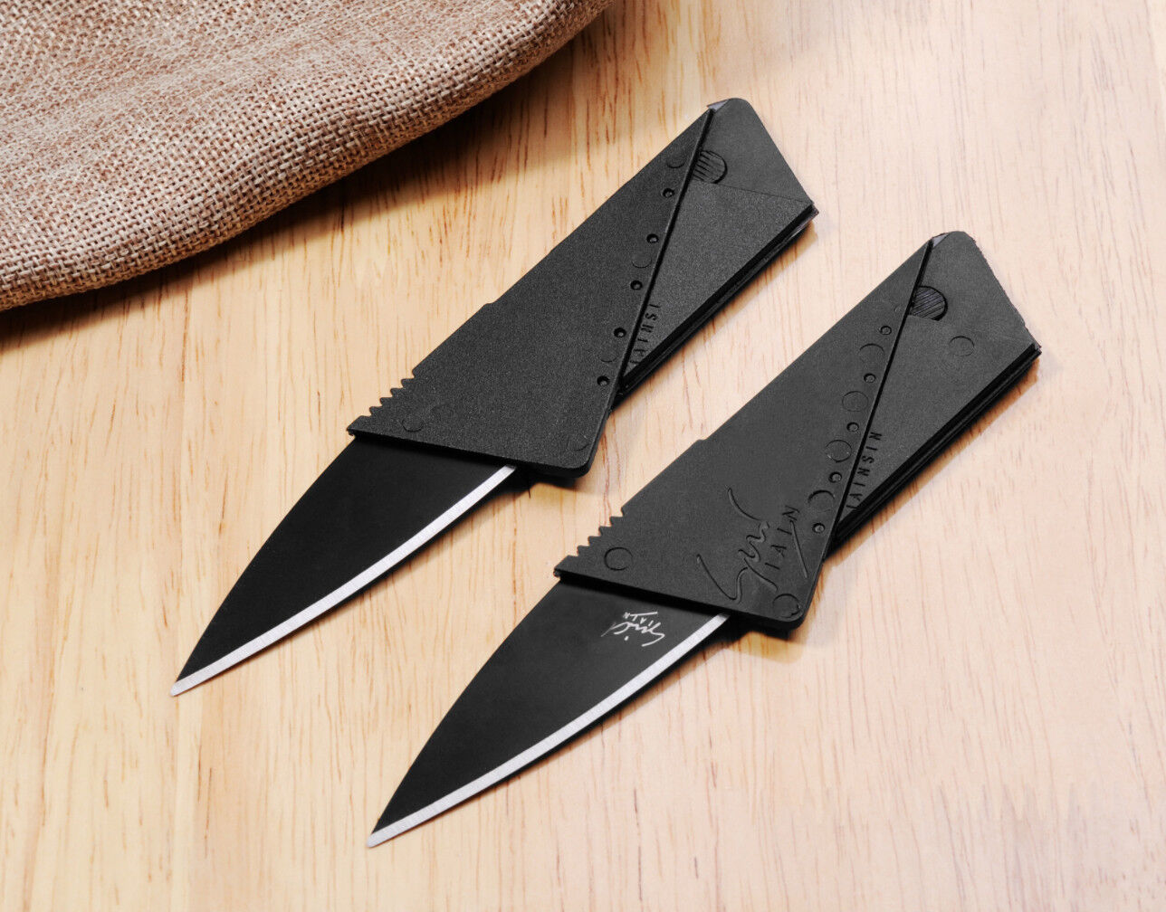 x10 Lot Credit Card Thin Knives Cardsharp Wallet Folding Pocket Micro Knife  Без бренда - фотография #4