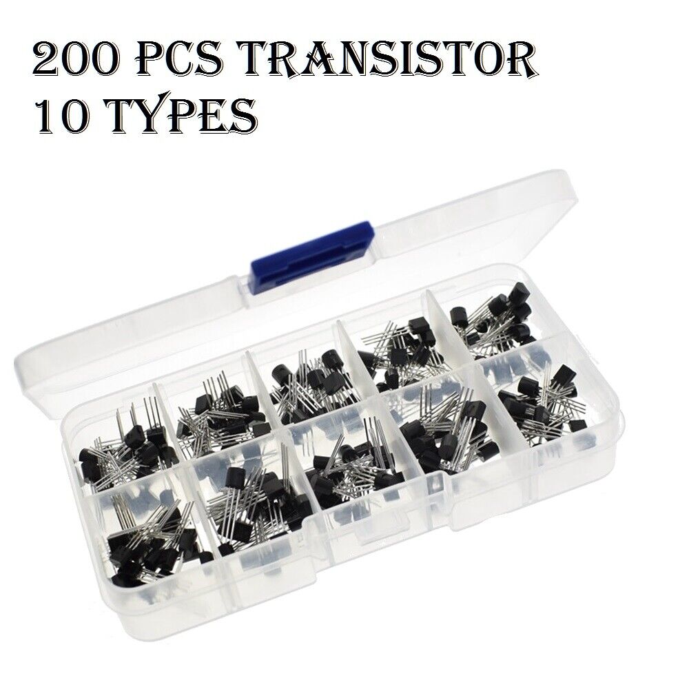 200pcs/Box Bipolar Junction Transistor BJT NPN PNP Assortment Kit 10 value Pack Unbranded Does Not Apply - фотография #2