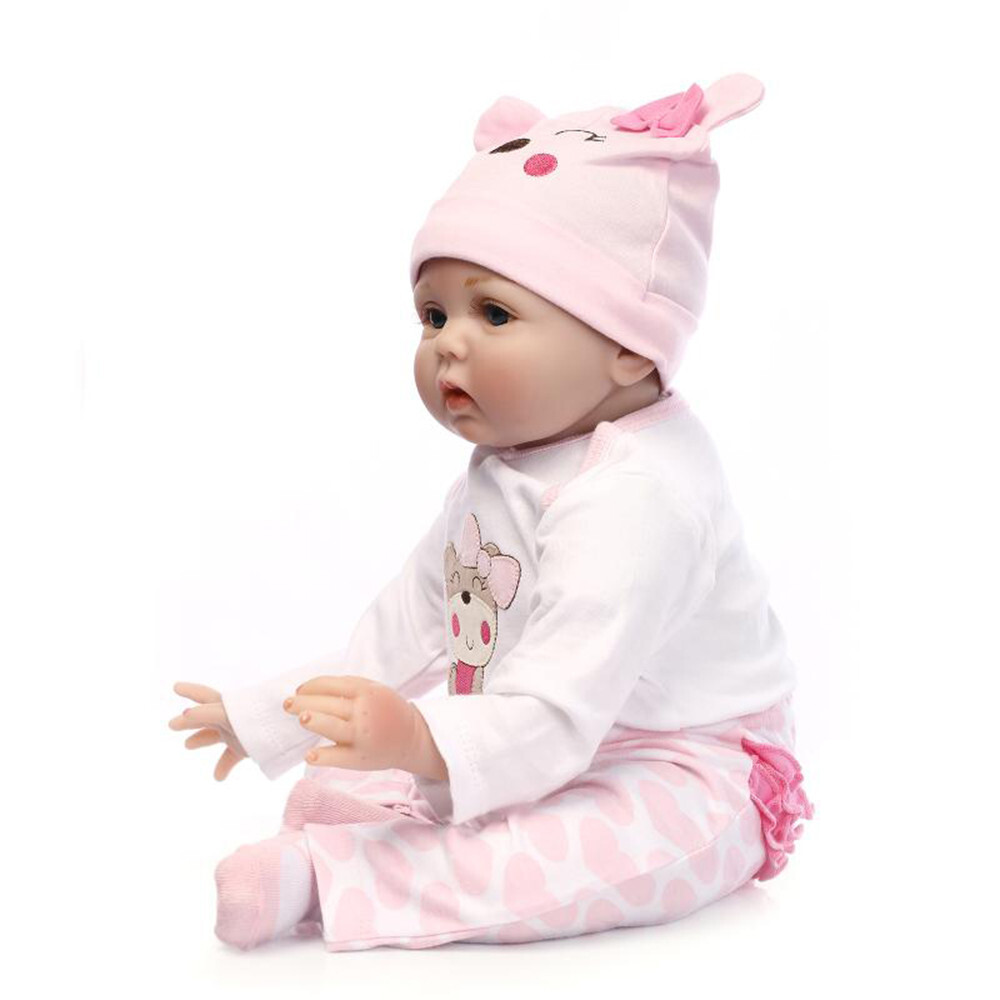 Reborn Dolls Handmade 22" Soft Silicone Vinyl Realistic Baby Toddler Toys Gifts Reborn Dolls - фотография #6