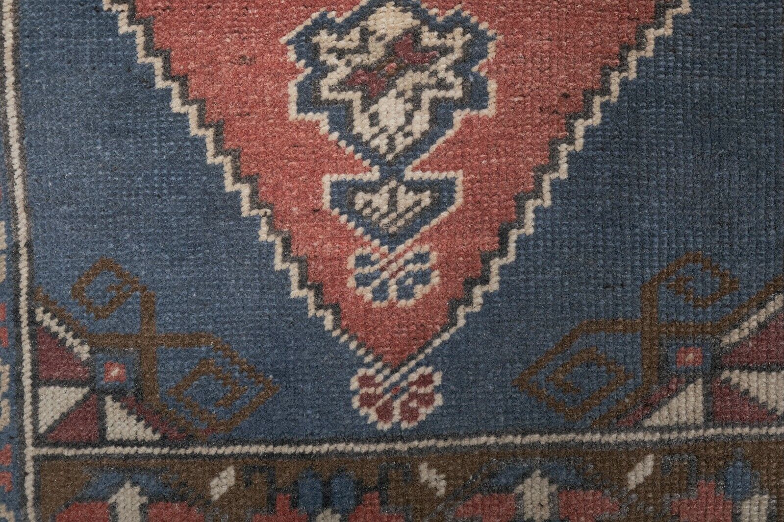 Red Turkish Vintage Handmade Geometric Anatolian Rug - Set of Two  Handmade - фотография #7