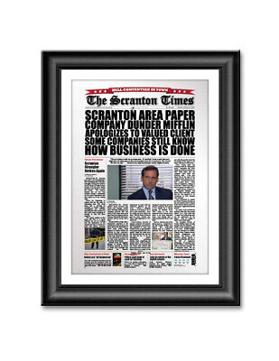 The Office Scranton Times Newspaper Headline Poster Dunder Mifflin Без бренда
