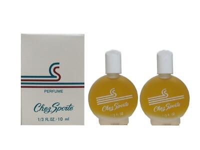 Vintage Chez Sporte 2 x 10 ml/1/3 FL OZ Perfume Splash Travel Miniature for Men Chez Sporte