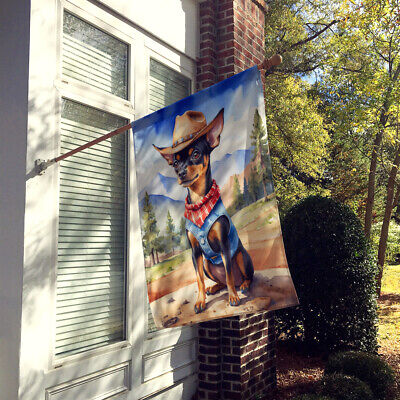 Miniature Pinscher Cowboy Welcome Flag Canvas House Size DAC5940CHF Без бренда - фотография #2