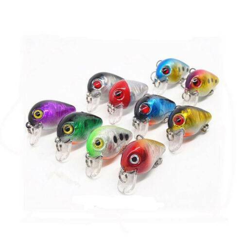 10 Fishing Lures Lots Of Mini Minnow Fish Bass Tackle Hooks Baits Crankbait Unbranded Does Not Apply - фотография #8