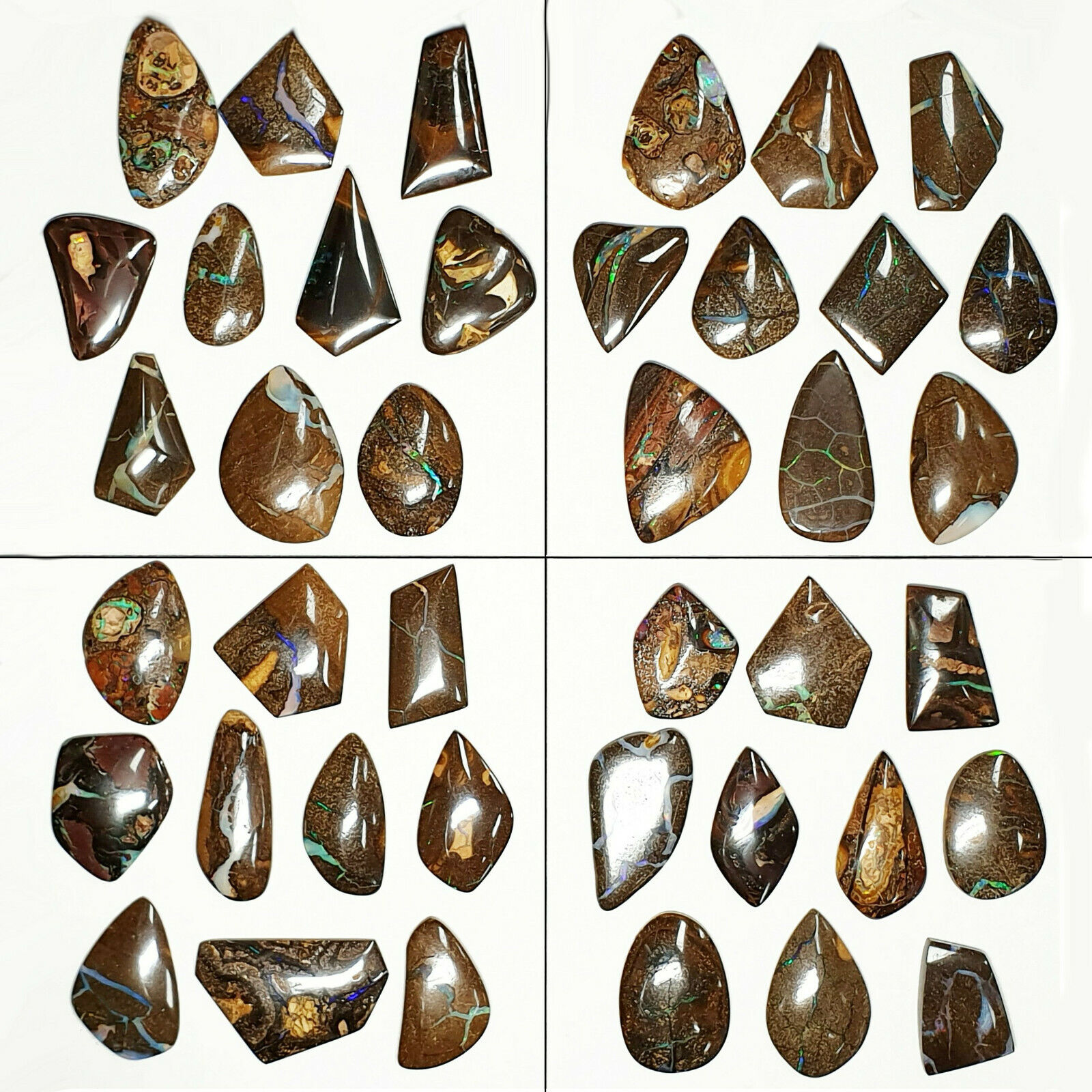 52007.1 -  10 Well Cut Free Shaped Australian Boulder Opal Matrix Bulk Discounts Unbranded - фотография #7