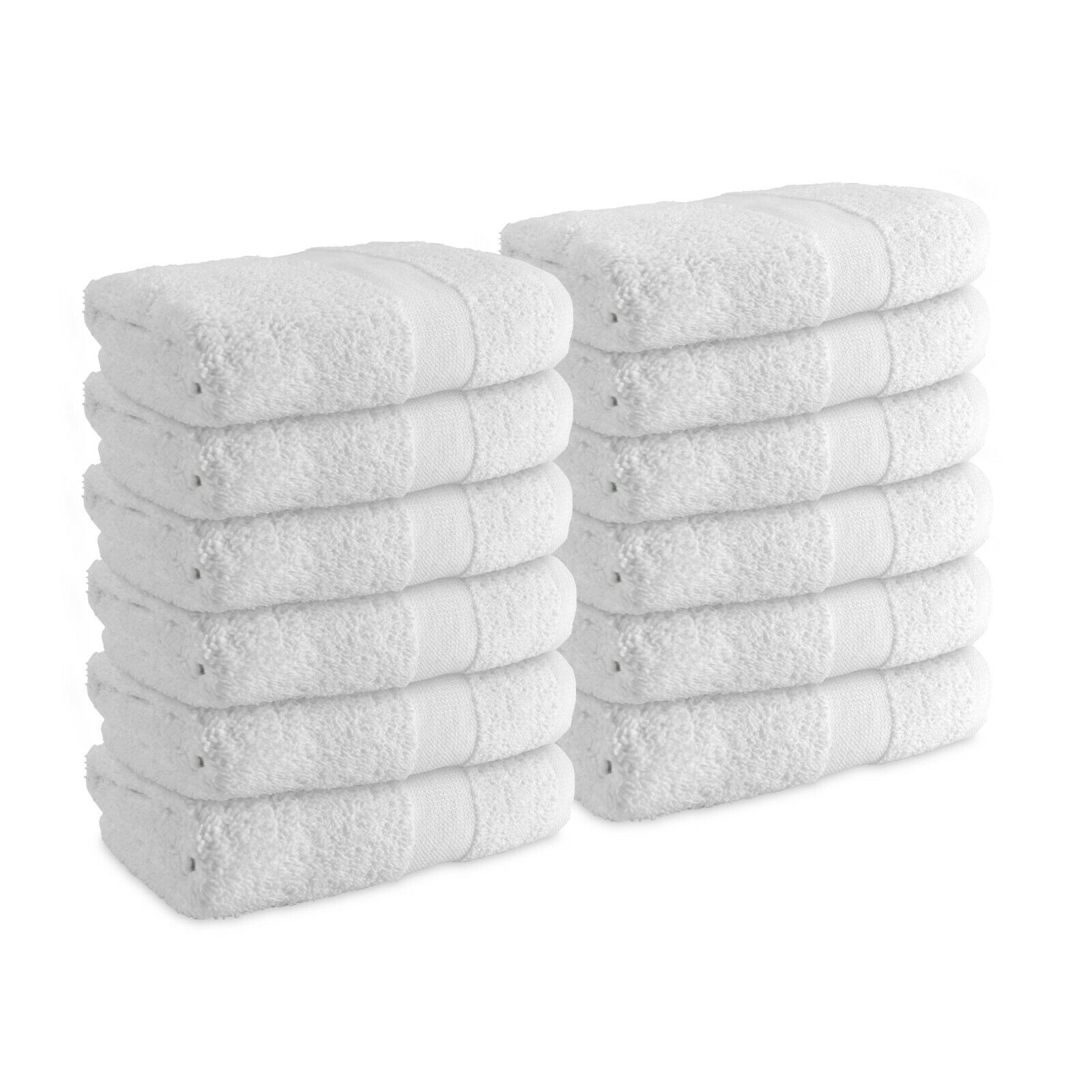 12 Pack of Admiral Hand Towels - White - 16 x 27 - Bulk Bathroom Cotton Towels  Arkwright - фотография #2