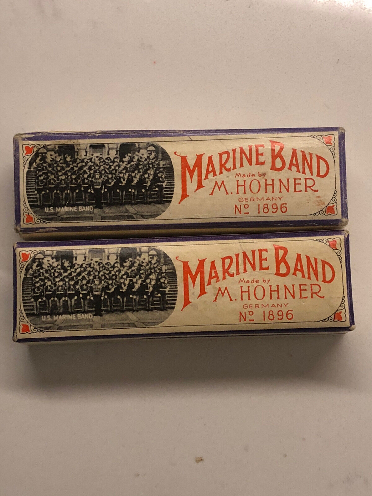 GERMAN - M. HOHNER-MARINE BAND - no. 1896 HARMONICA G & E FLAT BUNDLE HOHNER