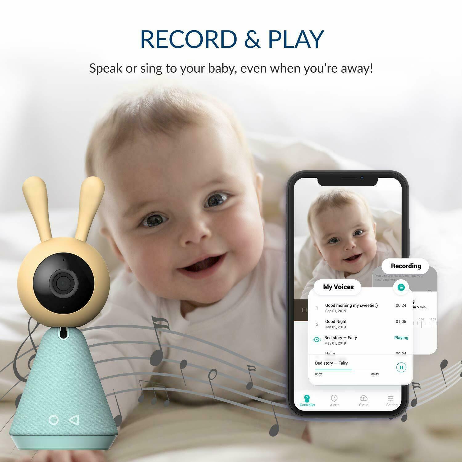 Lot 6 Kami by YI Smart Baby Monitor WiFi Security Camera w/ Audio Night Vision Kami Y501C - фотография #4