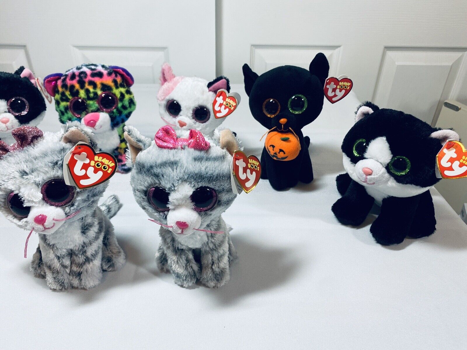 Ty Beanie Boos Lot of 9 MWMT 6 inch Rare or Retired Cat Plushies New Old Stock Ty - фотография #3