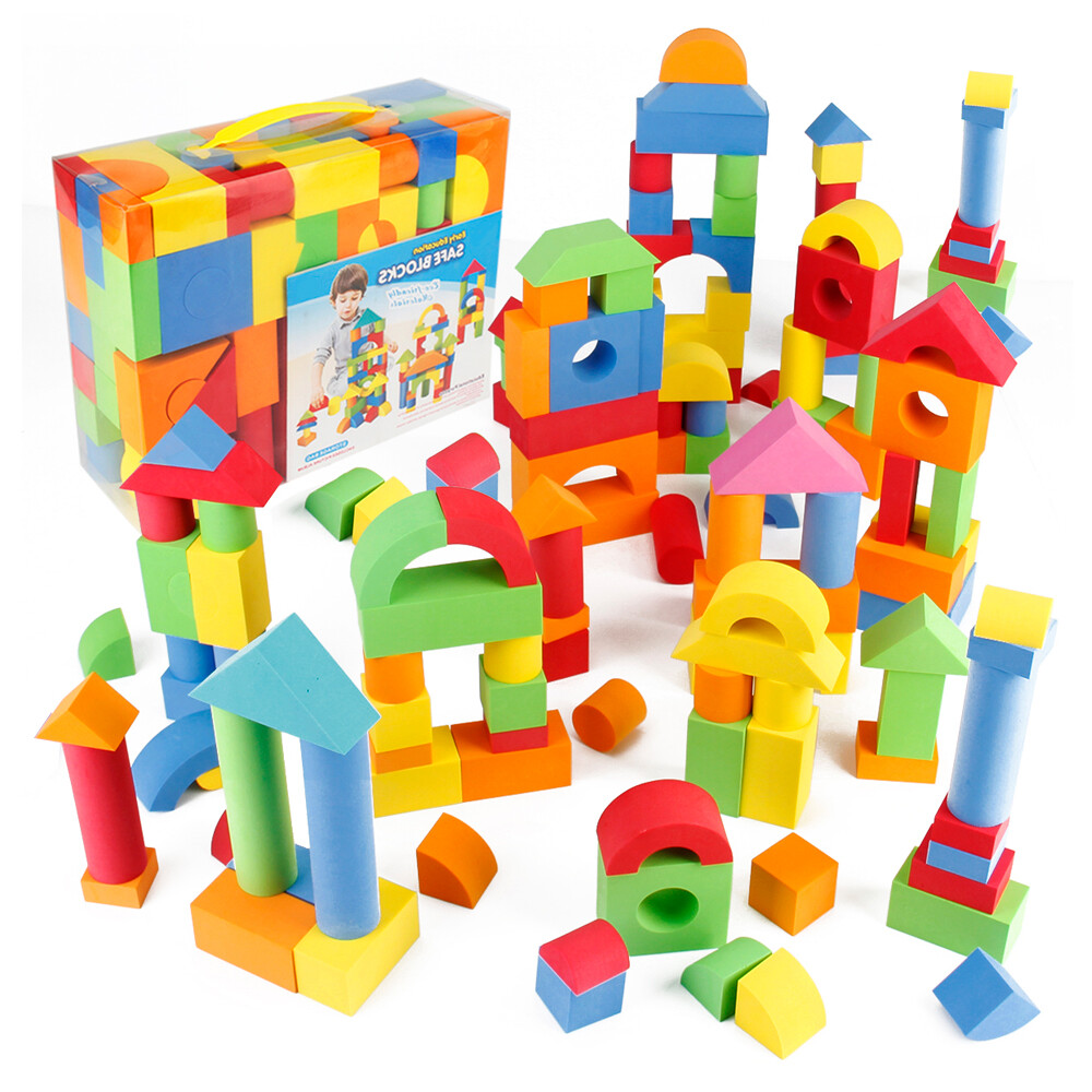 Foam Building Blocks for Kids 12 Pcs Blocks Gift Playset for Toddler Stack Toys Mini Tudou