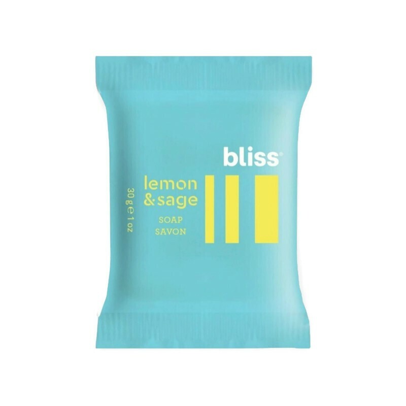 5 Bliss Lemon + Sage French Milled Facial Bar Soap 1 oz. Each Hotel Travel Size Bliss - фотография #4