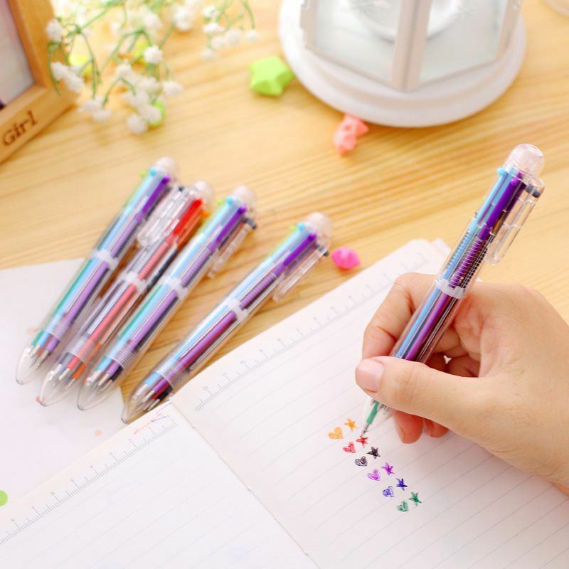 Wholesale 10PCS Multi-color 6 in 1 Ballpoint Pens Kids School Office Pen Supply Unbranded - фотография #2