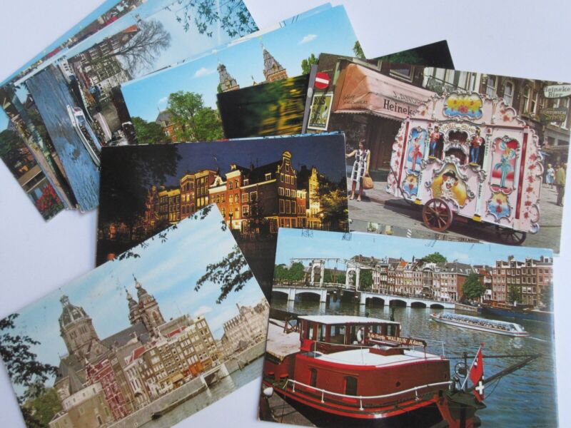 Lot of 22 Amsterdam / HOLLAND Vintage Postcards -  Unused - Continental Size Без бренда