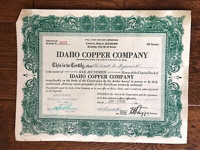 6 Stock Certificates Saxon Motor General Mines Idaho Copper Co US Food Product Без бренда - фотография #6