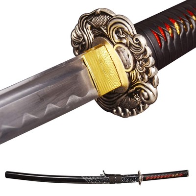 High Carbon Steel Handmade Sword,1095 High Carbon Steel, Katana Sword Full Ta... IUWEN