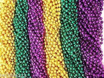720 33" New Mardi Gras Assorted Colors Beads Case Lot Free Shipping Metallic Без бренда