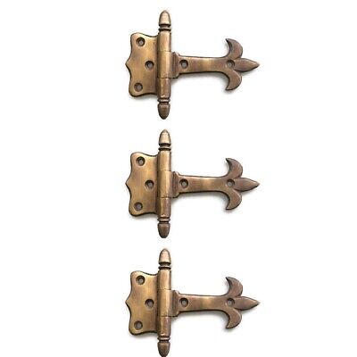 8 small Brass DOOR small hinges vintage age antique style aged screw heavy 3" B Без бренда - фотография #11