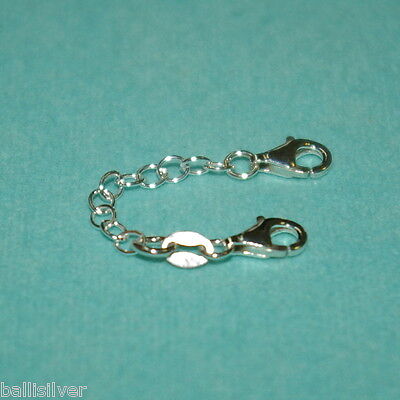 12 pcs Sterling Silver 925 2" Safety CHAIN EXTENDERS with 2 Lobster Clasps Lot BalliSilver - фотография #7