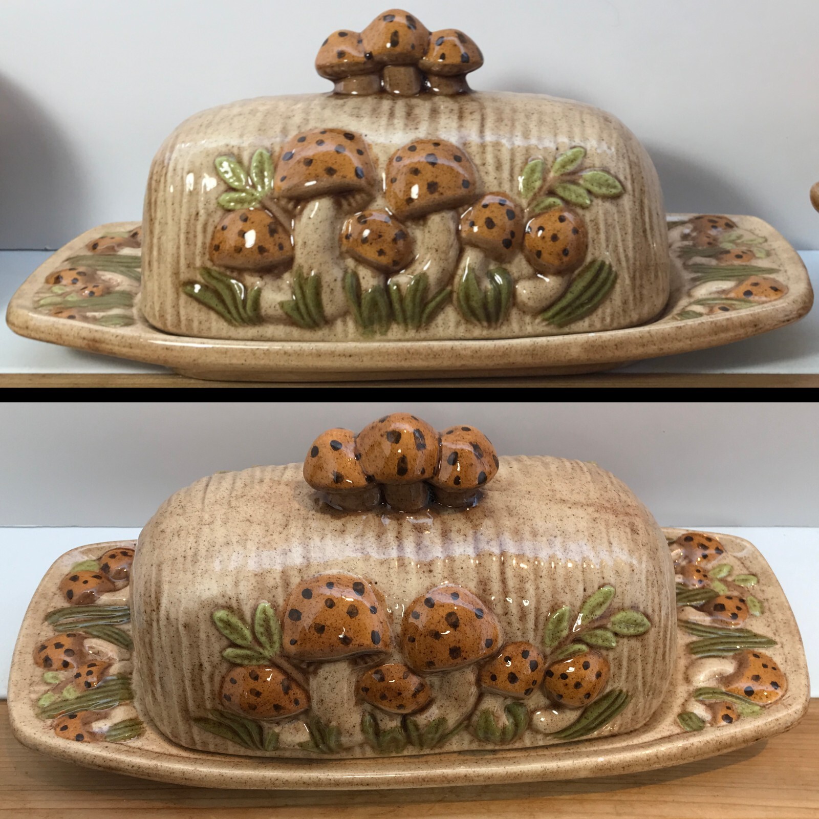 VTG ARNELS MUSHROOM 35 PIECE SET CASSEROLE PLATE BUTTER DISH TEAPOT SOUP BOWL... Без бренда - фотография #3