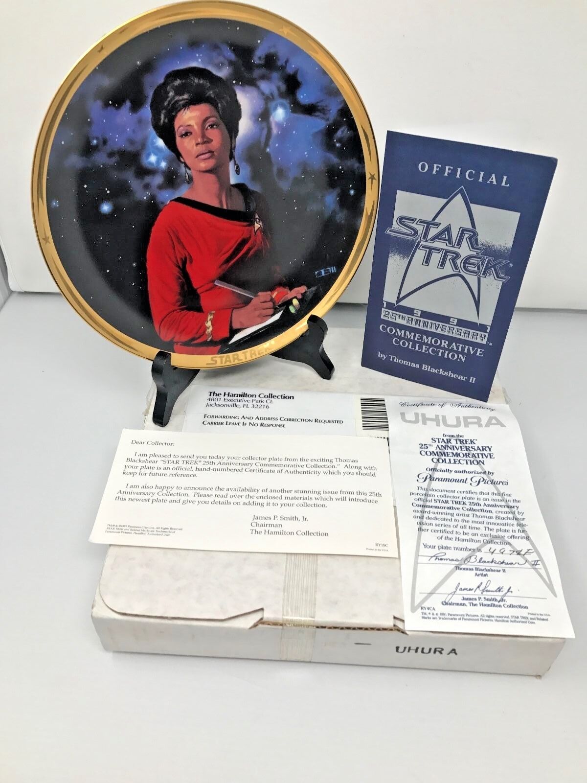 Star Trek Hamilton 25th Anniversary Collection NINE (9) plate Set COAs + boxes Без бренда - фотография #10