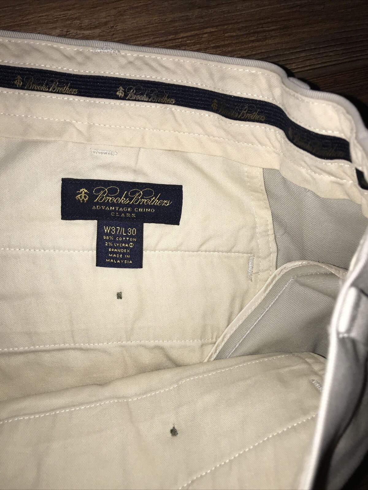 Mens Brooks Brothers Style Clark Lot of 2 Lt  Advantage Chino Flat Front 37 x 30 Brooks Brothers - фотография #7