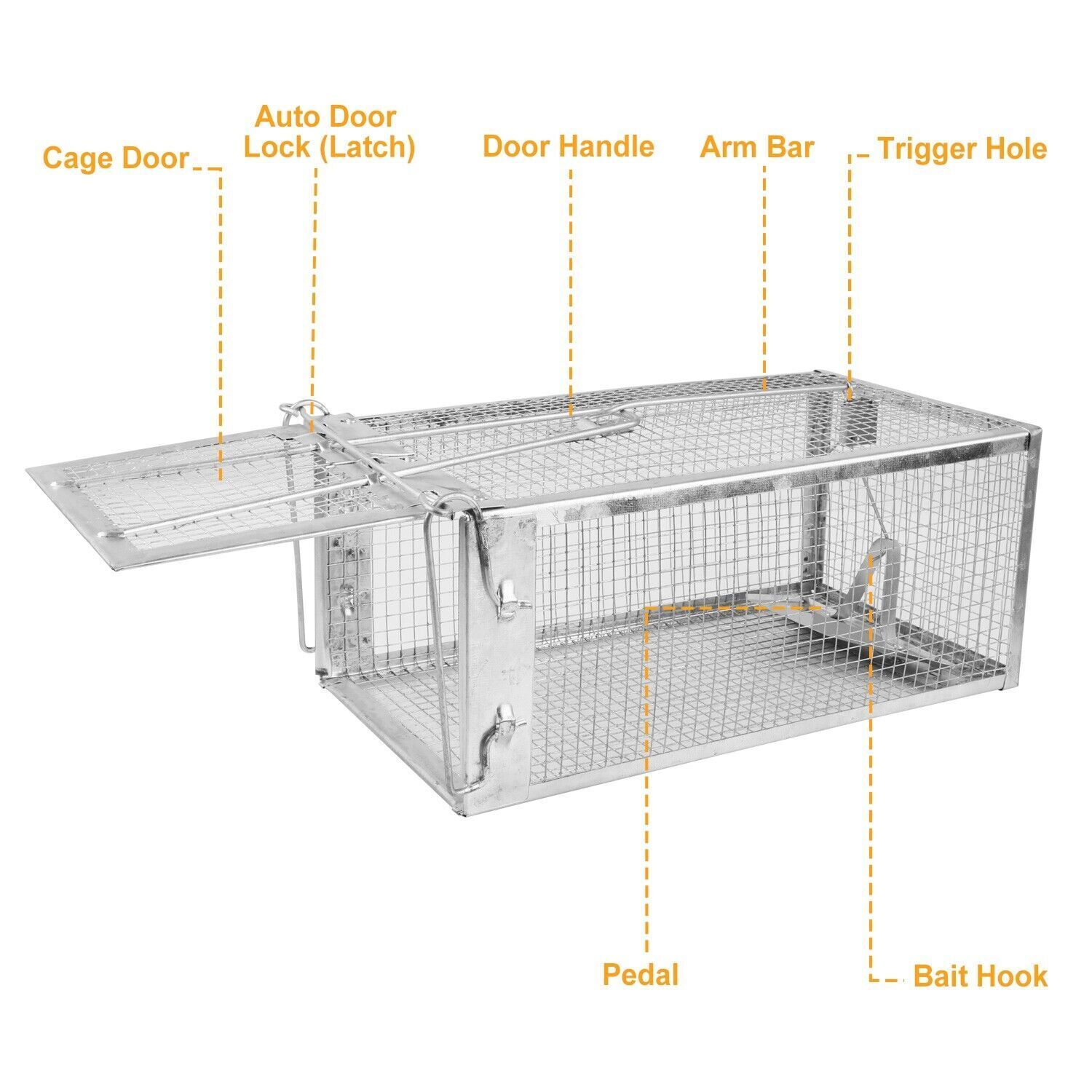 2 Packs Animal Live Rat Trap Cage for Squirrel Chipmunk Control 10.6"x5.5"x4.3" iMounTEK - фотография #9