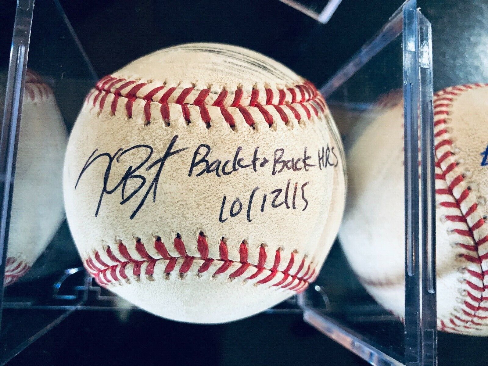 Kris Bryant Anthony Rizzo 2 Game NLDS balls Inscribed Back to Back HR's 10/12/15 Без бренда - фотография #2