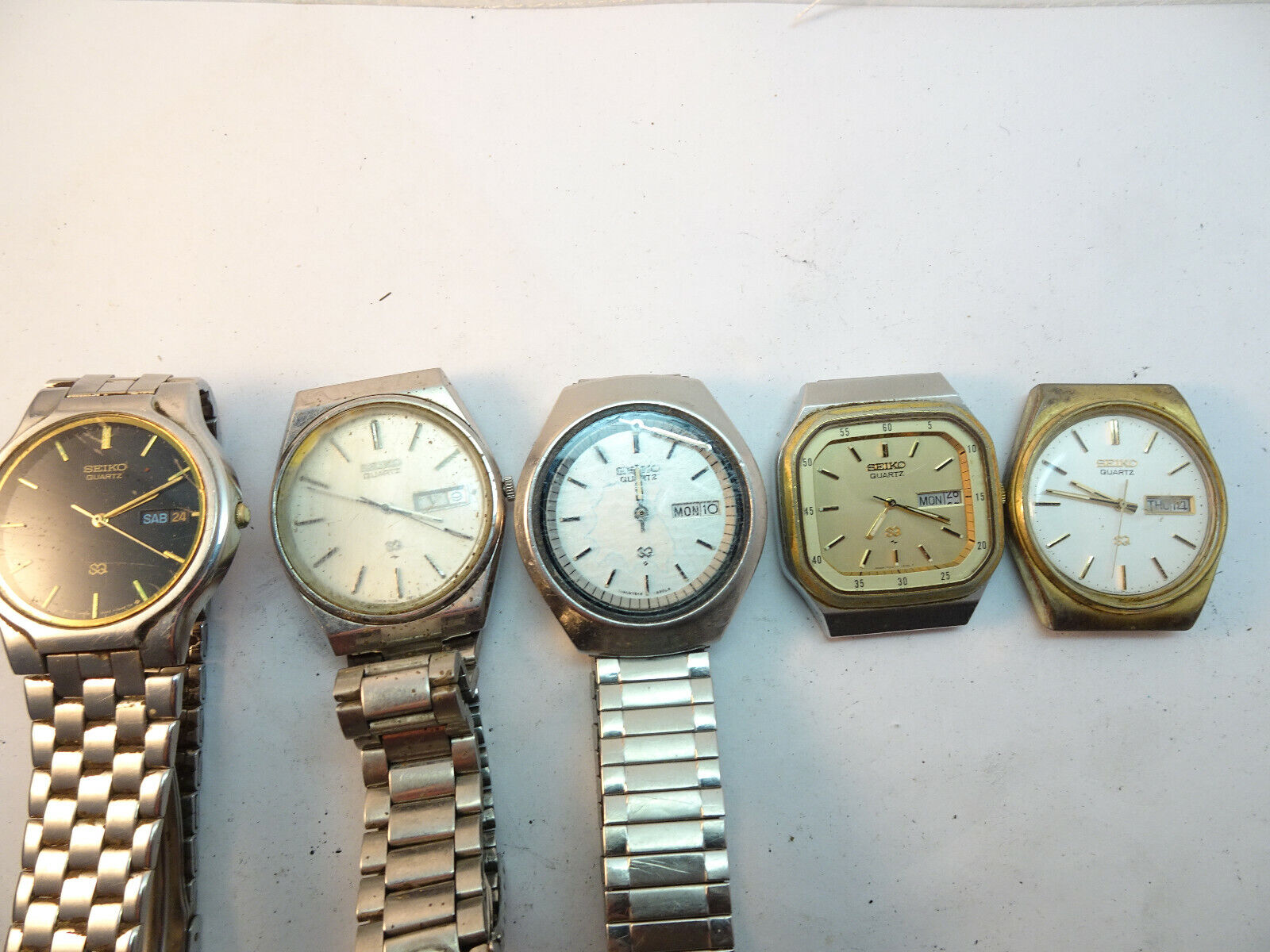 SEIKO QUARTZ LOT OF 6 WATCHES FOR RESTORATION OR PARTS. ALL NEED CLEANING REPAIR Seiko - фотография #8
