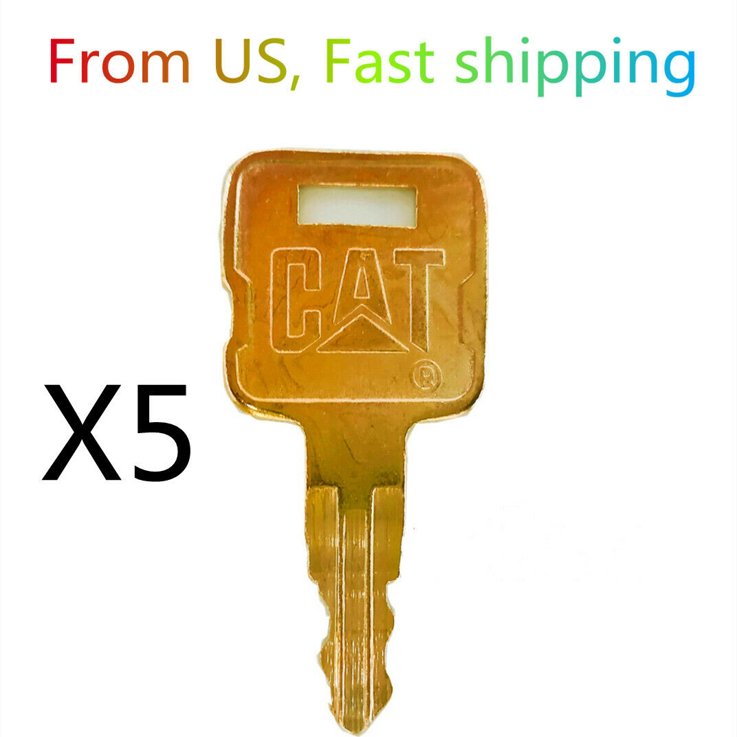 5pk Ignition Keys NEW golden CAT For Caterpillar Heavy Equipment #5P8500 Unbranded 5P8500 0964753 0966198 8V4404 9G2777 - фотография #3
