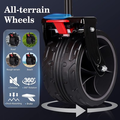 220L Collapsible Foldable Wagon with 330lbs Weight Capacity, Heavy Duty Foldi... Sekey - фотография #5