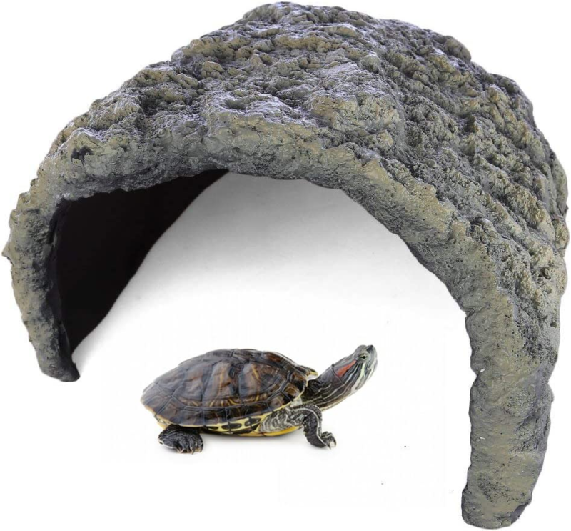 Reptile Habitat Decor Turtle Hideouts Cave Bark Bends Aquarium Fish Tank Ornamen Does not apply - фотография #5