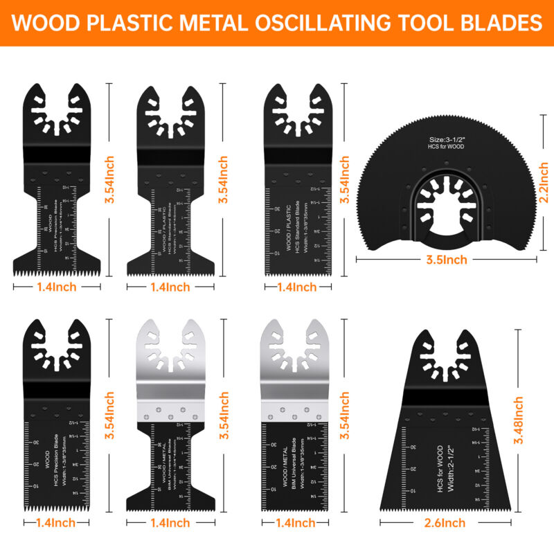 64pcs Oscillating Multi Tool saw blades Wood Metal Cut Cutter For Dewalt Fein US Unbranded Does Not Apply - фотография #5
