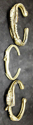 Rare Set of (x3) Antique Anthropomorphic DOGON Gilt Bronze Bracelets - MALI Без бренда - фотография #6