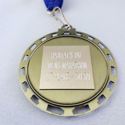 = Lot of 2 Habitat For Humanity DVL Mens Marathon 1st Place Medallion 50-59 Без бренда - фотография #5