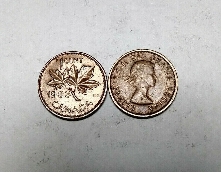 20x Rolls Canada 1 Cent 1000x Coins Elizabeth Young Portrait Bronze Pennies QEII Без бренда - фотография #3