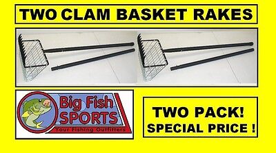 TWO CLAM RAKE BASKETS With 2-Piece Handle #04220-002 NEW! EAGLE CLAW, NEW! Eagle Claw 04220-002