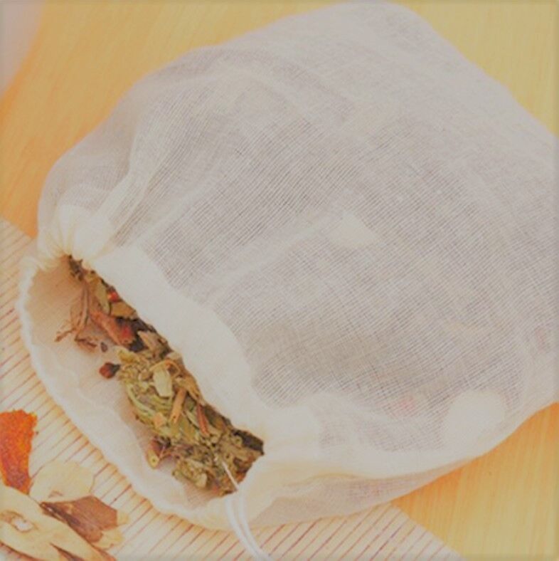 Qty 10 Cotton Tea Bags Unbleached 3" x 4" Reusable Drawstring Bouquet Garni Herb Unbranded N/A - фотография #4
