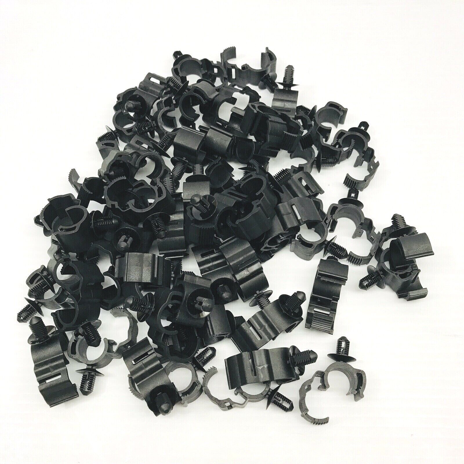 LOT OF 100 ARAYMOND 237096000 BLACK PLASTIC PLUG-IN CABLE CLIP - MANUAL LOCKING ARaymond 237096000