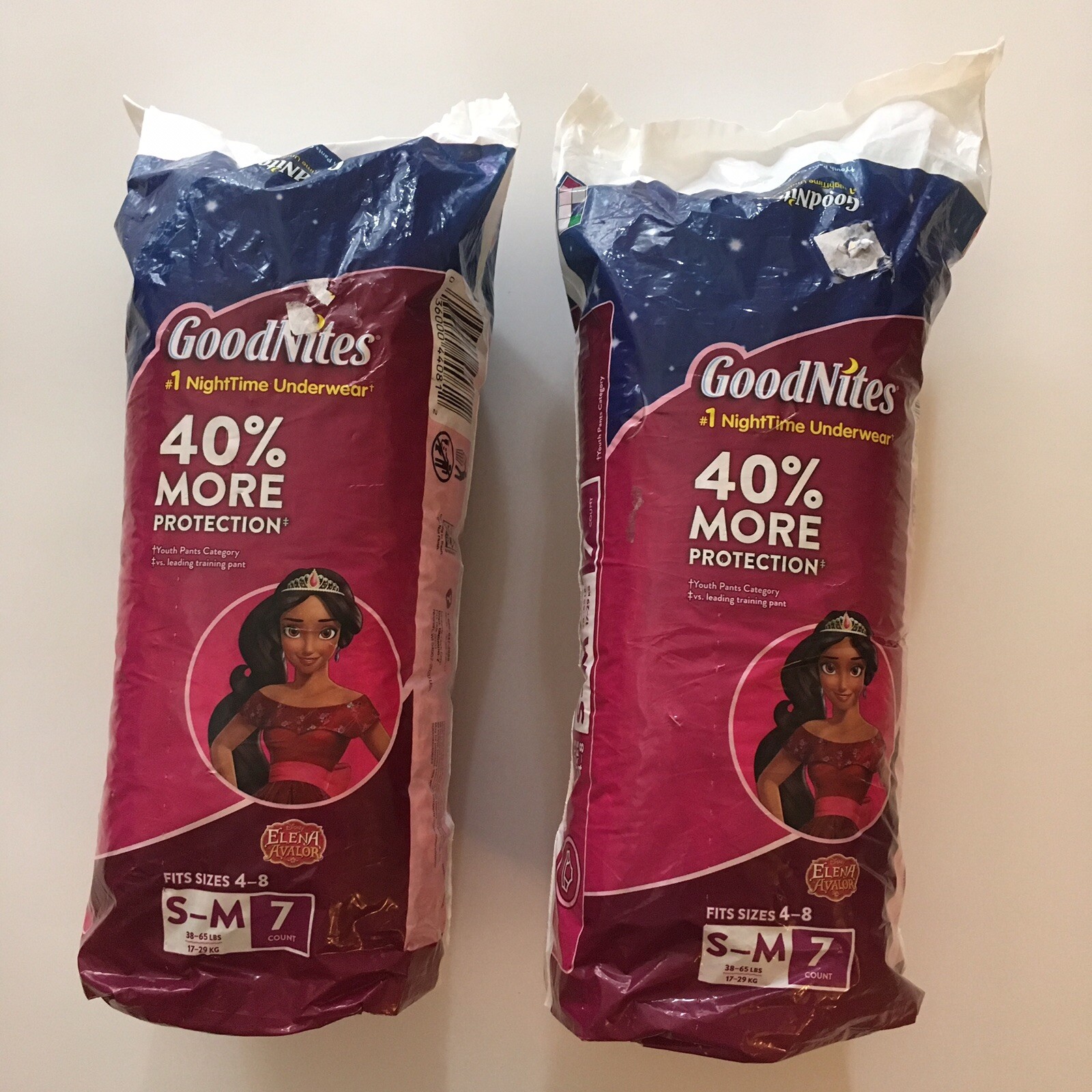 Girls Youth GoodNites NightTime Underwear Diapers 4-8 S-M 14 count 38-65 lbs GoodNites
