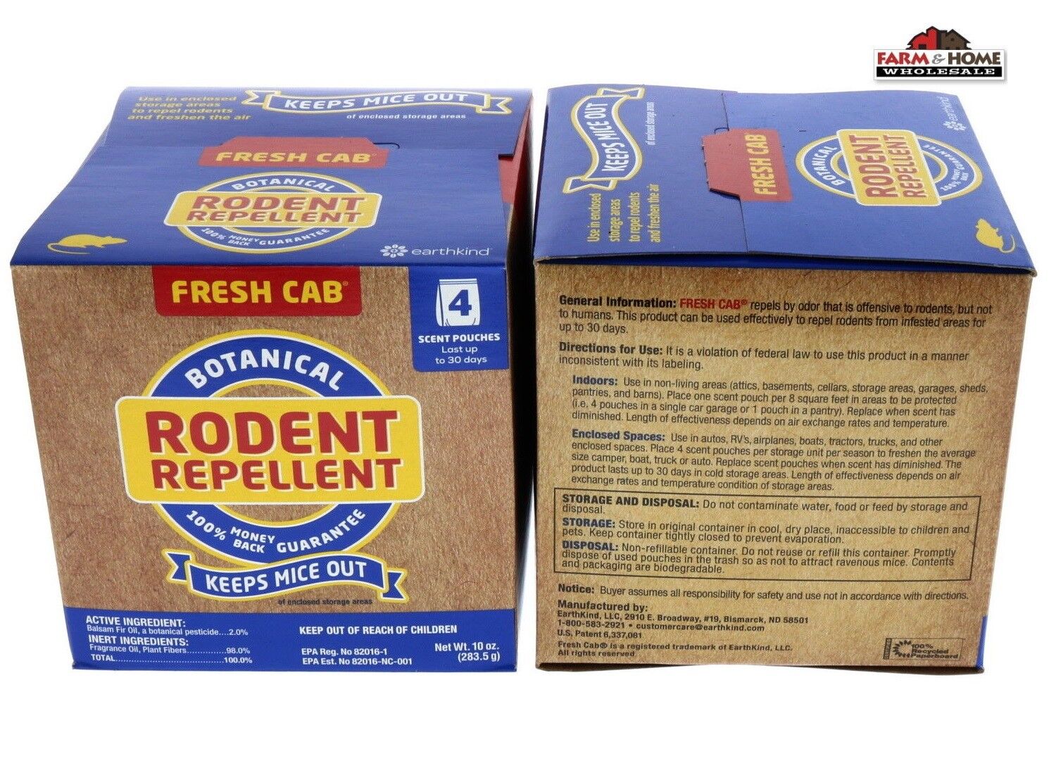 (2) Fresh Cab Botanical Rodent Repellent Pouches Mouse Mice ~ New Fresh Cab - фотография #5